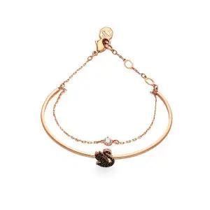 [스와로브스키] 5678048 Swan 스완 블랙 뱅글 미디움 팔찌