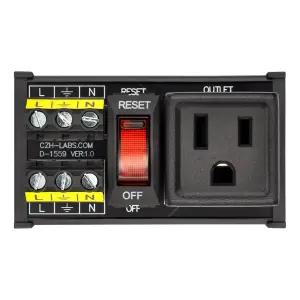 DIN 레일 마운트 AC 120V NEMA 5-15R 단일 리셉터클 콘센트 전원 스트립 모듈 로커 스위치 열 차단기