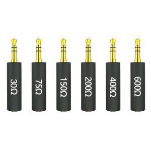 이어폰 임피던스 플러그 30/75/150/200/400/600 ohm 소음 차단 어댑터 3.5mm 잭 저항 필터 감소