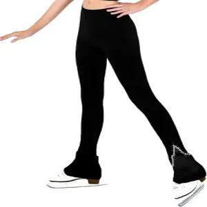 류후오 피겨 스케이팅 팬츠 트레이닝 레깅스 플리스 수트 여자 반짝이는 컬러 다이아몬드 편안함