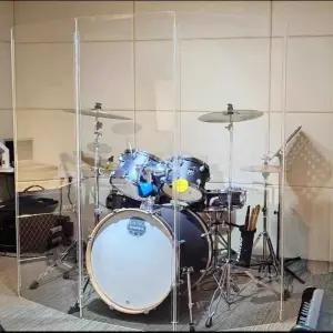 아크릴 드럼부스 방음 스튜디오 간이 흡음 부스 차음실