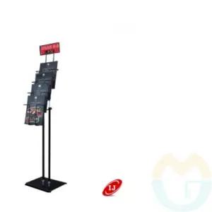 리플렛 거치대 BLACK A4 4단 카다로그진열대 카달로그꽂이 전단지꽂이 카달로그스탠드