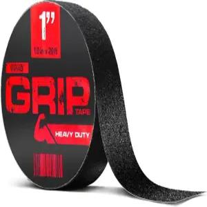VViViD 헤비 듀티 미끄럼 방지 블랙 고무화 자가 접착 그립 테이프 롤(1인치 x 20피트)