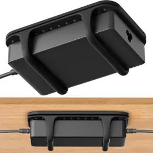 엘레티우오 유니버설 실리콘 노트북 충전기 홀더 충전용 책상 아래 파워 브릭 마운트 정리함 유연한 미끄럼