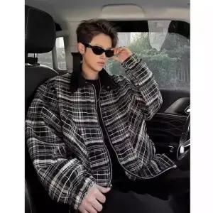 포뇨2 남친 봄가을 체크 재킷톱 코트 OPH3