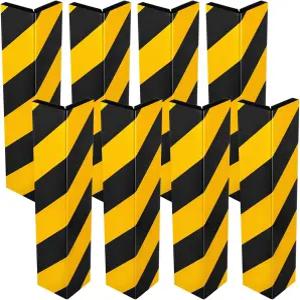 차고 벽 보호대 8개 모서리 폼 가드 반사 가장자리 창고 주차장용 강력한 자동 접착 도어 범퍼