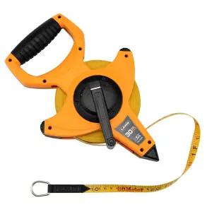 랜드 100FT/30M 헤비 듀티 유리 섬유 테이프 측정 - 1/2인치 와이드 듀얼 인치/미터 눈금 측량 엔지니어링