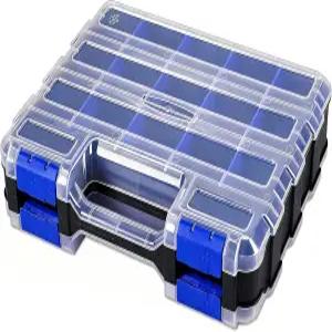 소형 부품 보관 케이스 도구 상자 정리함 양면 34칸 하드웨어 나사 너트 못 볼트를 위한 탈착식 플라스틱