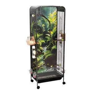 앵무새 대형새장 이동식 날림장 아크릴 케이지 놀이터