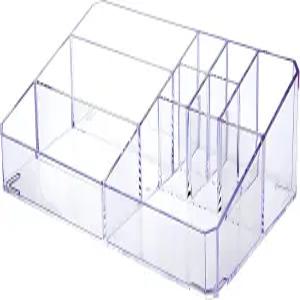 PoTRIOL 클리어 메이크업 오거나이저 브러시 보관 케이스 화장품 디스플레이 트레이 티어드 스킨케어