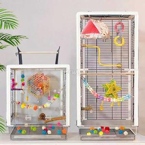 투명 아크릴 대형 앵무새장 럭셔리 번식장 키높이 새장 가로줄 새 키우기 용품