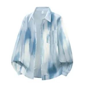 EAMT 남친 가을 캐주얼 트렌드 나염 긴팔 셔츠 YJ3