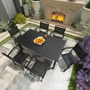 야외 테이블 사각 철제 의자 세트 테라스 카페