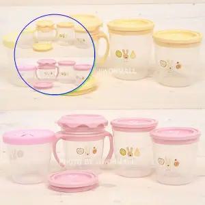 쌍문상회 유아동물병 르슈크레 이유식 용기세트 캐릭터보틀 컬러 빨대물컵