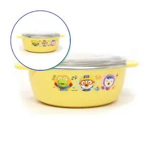 쌍문상회 뽀로로 투명 유아동물병 캐릭터보틀 논슬립 빨대물컵 뚜껑스텐대접