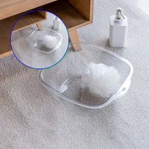 쌍문상회 투명 사각 다라이 물바가욕실양동이 목욕 세숫대야