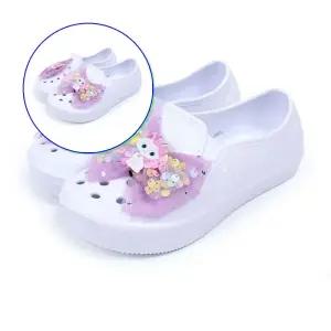 쌍문상회 만능 반짝냥이 여아동 패리스캣 퍼플리본 여자아이신발 실내화 EVA