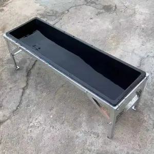 소 여물통 2m 염소 먹이통 오크통 100cm받침대 포함