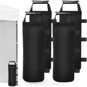 캐노피 웨이트용 112파운드 모래주머니 - 손잡이가 달린 헤비 듀티 4팩 누수 방지 옥스포드 천 해변 우산용