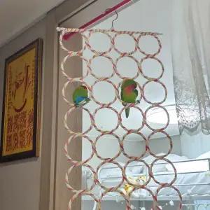 [하프클럽/셀러허브(펫)]앵무새 장난감 28구 그물 사다리 버드링