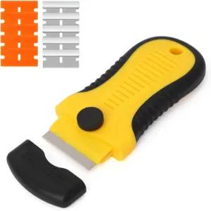 안전 캡 유리 쿡탑 스크레이퍼가 포함된 DEPOTA 잠금 면도날 스크레이퍼와 청정 페인트 및 오래된 라벨