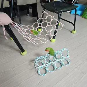 [하프클럽/셀러허브(펫)]앵무새 장난감 28구 그물 사다리 버드링 버드링 앵무새장난감