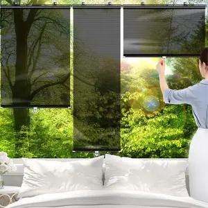 사무실 통유리창 햇빛가림 흡착 블라인드 길이조절 사생활보호 저층주택