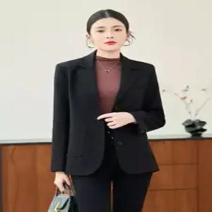 여사친 블랙 가을 트임 재킷 작은 정장 코트 상의 뒤 OP3