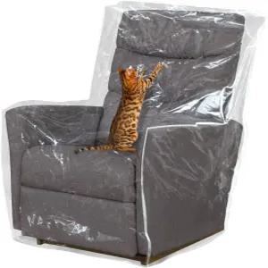 PAMASE 1.5mm 두꺼운 플라스틱 안락의자/리클라이너 커버 - 반려견 고양이 애완동물 긁힘 방지 방수 방진