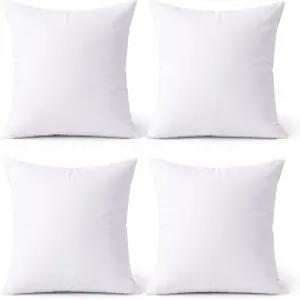 파보르누스 프리미엄 18 x 던지기 베개 삽입물 소파 침대 및 의자용 저자극 사각형 장식 4개 세트 18인치