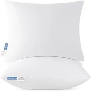 리든 18x18 베개 삽입물 팩 2 18인치 던지기 소파 침대 가정용 흰색 베개용 부드러운 푹신한 장식 사각