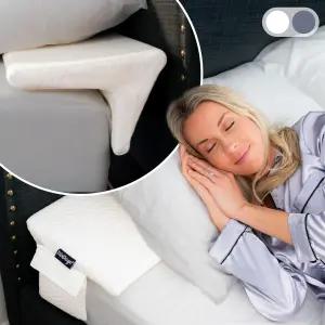 헤드보드 갭 최대 7인치 XetraDesign 침대 웨지 베개 침대용 삼각형 필러 매트리스 공간 코너 화이트 트윈