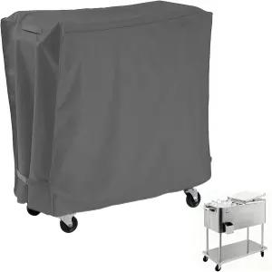 AKEfit 파티 쿨러 카트 커버 방수 스 박스 65-80 쿼트 롤링 34 Lx19 Wx31 H-그레이 장착