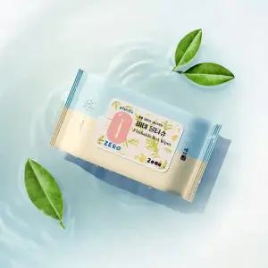 휴홈 제로 플라스틱 대나무 비데 물티슈 20매, 50개