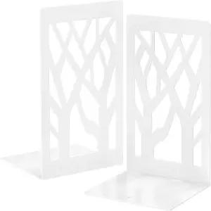 VFINE 위드 더 북엔드 2피스 선반용 트리 디자인 책상용 메탈 홈 오피스 학용품용 장식 스타일리시한 책장