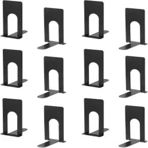 지안타 작은 책 끝 책장용 북 헤비 듀티 금속 가정 사무실 도서관 학교용 블랙 논스키드 책장 홀더