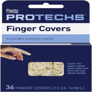 플렌츠 응급처치 핑거 코트 치유 중 손가락 보호 커버 및 부상 관리 위생을 위한 내구성 편안한 배리어