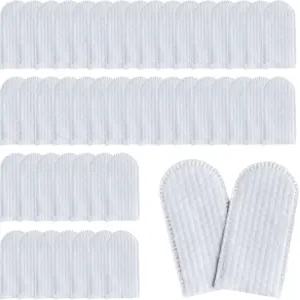 DAWZMR 200 PCS 면봉 거즈 슬리브 통기성 땀 저항성 내마모성 귀 청소 패드 개 귀를 위한 손가락 물티슈