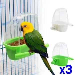 [하프클럽/셀러허브(펫)]앵무새 급식기 급수기 새모이통 x3개
