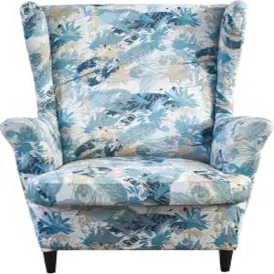 하오용 윙백 의자 슬립커버 인쇄 커버 암체어 스트레치 세탁 가능한 보호 거실 및 침실용