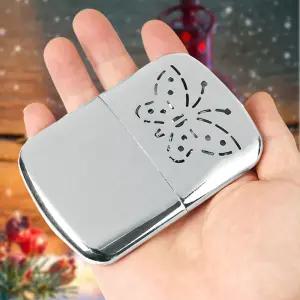 발열 손난로핫팩 핫팩 메탈 10cm 실버 손난로