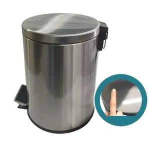 삼정825 스텐 페달 원형 쓰레기통 휴지통 8L 소_24749087