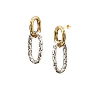 모스트12 투톤 다이아몬드커팅 14K 골드 귀걸이 코스트코 코와샵2603