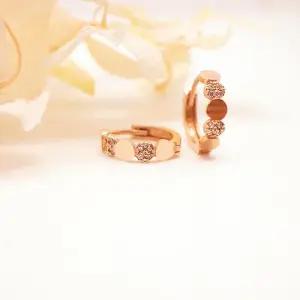 14k 서클 큐빅 원터치 귀걸이 OPSYE8668-1