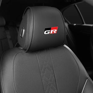 [호환품]도요타 호환 GR 가주 레이싱 스포츠용 가죽 카시트 머리 받침 보호 커버 액세서리 C-HR RAV4 아벤