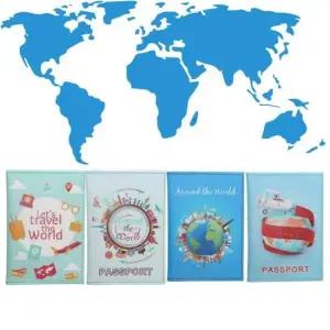 여행용여권가방 세계여행 여권케이스 여권 지갑 커버 4종