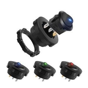 ON/OFF 라운드 로커 토글 LED 스위치 3 핀 12V 20A 자동차 대시 보드 보트 트럭 푸시 버튼
