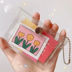 PVC 투명 카드 지갑 명함 동전 파우치 케이스 포카 홀더 미니