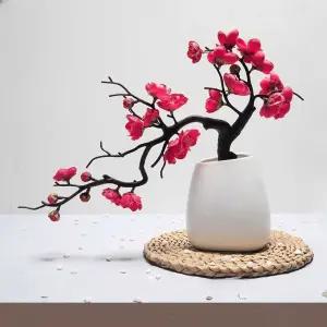 사무실 인테리어 조화 거실 가지 말린꽃 매화 화분 장식