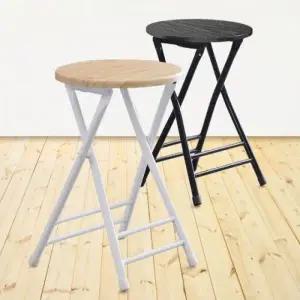 원형 스툴 체어 틈새 수납 간이 보조 인테리어 의자_24760906